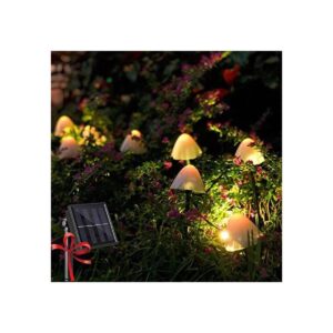 Raising Witt Cadena de luces solares de hongo de 20 luces_1