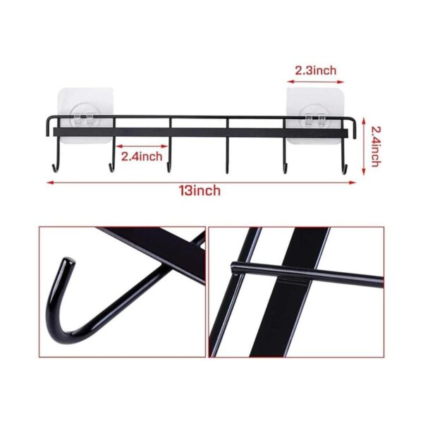 Rainmae Paquete de 2 ganchos de pared adhesivos de cocina