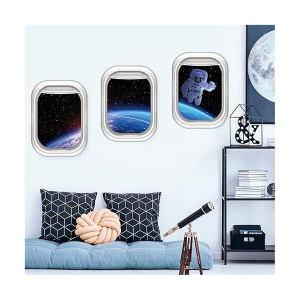Rajahubri Calcomanías de pared para ventana de astronauta_2