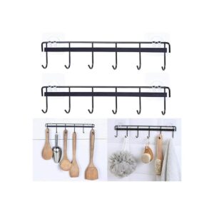 Rainmae Paquete de 2 ganchos de pared adhesivos de cocina