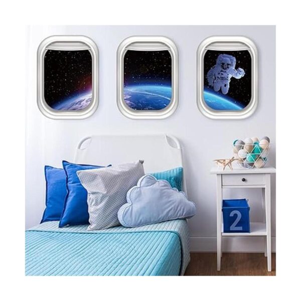 Rajahubri Calcomanías de pared para ventana de astronauta_3