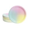 Rainbow Party Supplies platos de papel pastel 9