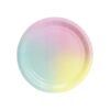 Rainbow Party Supplies platos de papel pastel 9
