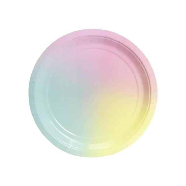 Rainbow Party Supplies platos de papel pastel 9