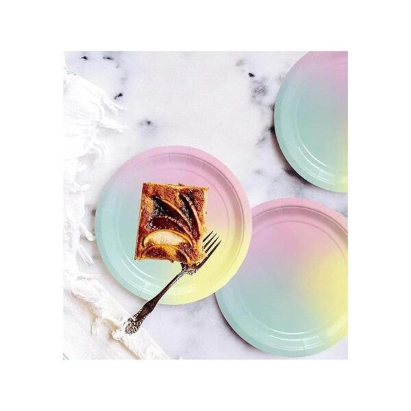 Rainbow Party Supplies platos de papel pastel 9