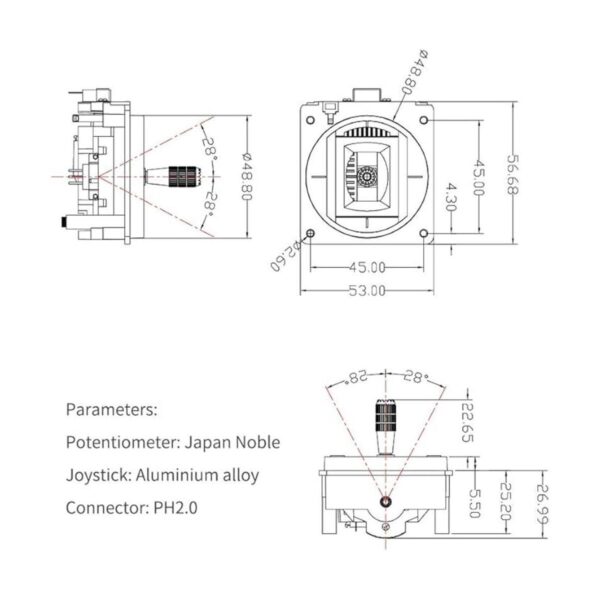 Radiolink RC Dual Stick Transmisor Original Pulgar
