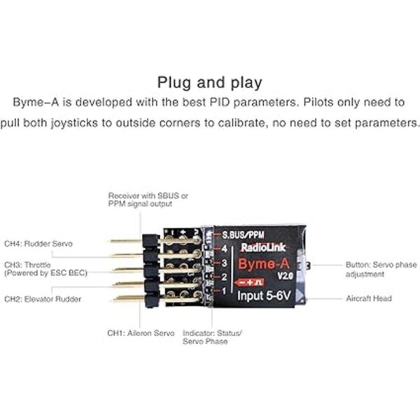 Radiolink BymeA Control de vuelo RC Estabilizador de avión_5
