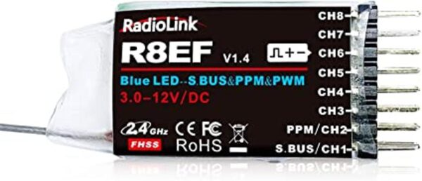 Radiolink R8EF 8 canales 2.4G receptor RC SBUSPPMPWM_1