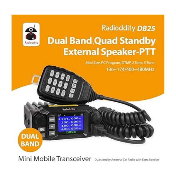 Radioddity DB25 Pro Mini radio móvil de doble banda_2
