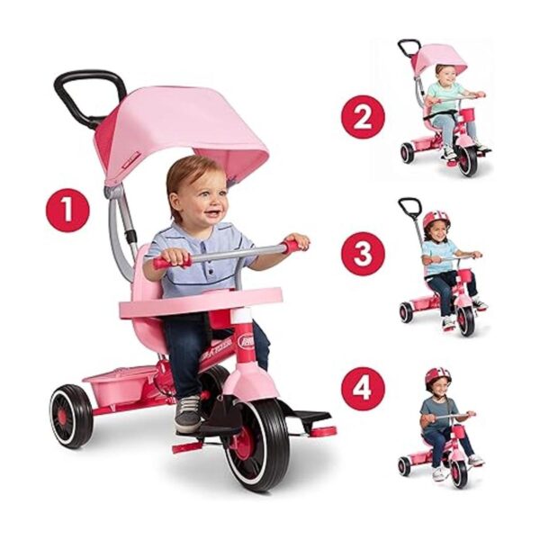Radio Flyer Pedal Push 4 en 1 Stroll N Trike triciclo_2