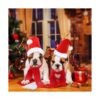 RYPET Perro Santa sombrero y bufanda Navidad perro