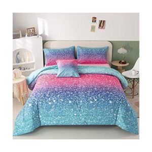RYNGHIPY Juego de ropa de cama de 6 piezas con purpurina_1