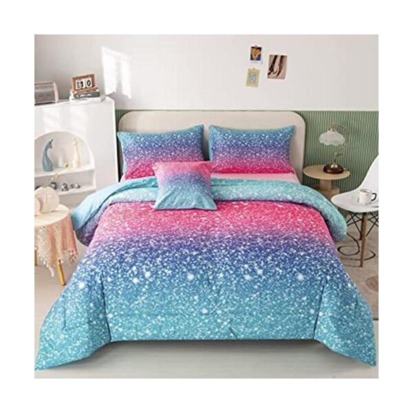 RYNGHIPY Juego de ropa de cama de 6 piezas con purpurina_1