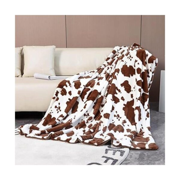 RYNGHIPY Manta con estampado de vaca para sofá o sillón_2