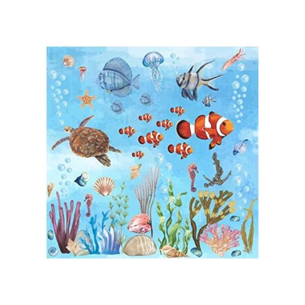 RW1045 colorido océano animales adhesivos de pared 3D
