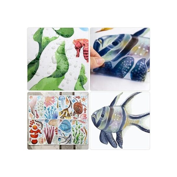 RW1045 colorido océano animales adhesivos de pared 3D