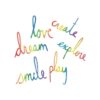 RW60067 coloridas pegatinas inspiradoras para pared Love