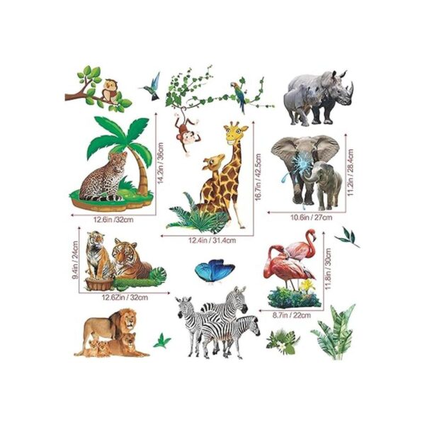 RW1011 3D Jungle Animal Pegatinas de pared Wild Safari_2