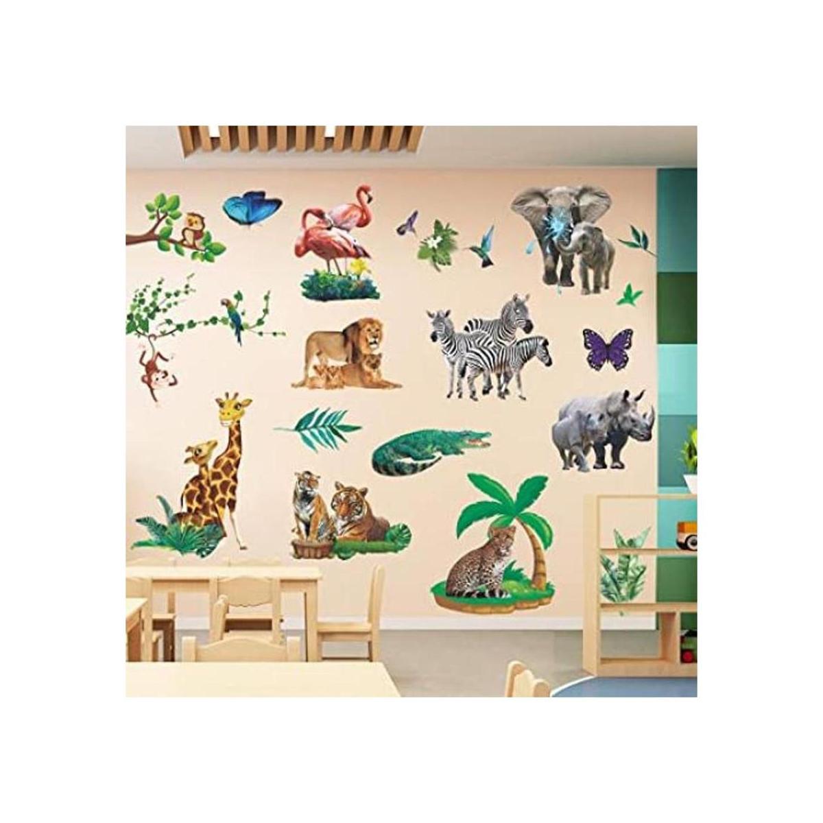 RW1011 3D Jungle Animal Pegatinas de pared Wild Safari