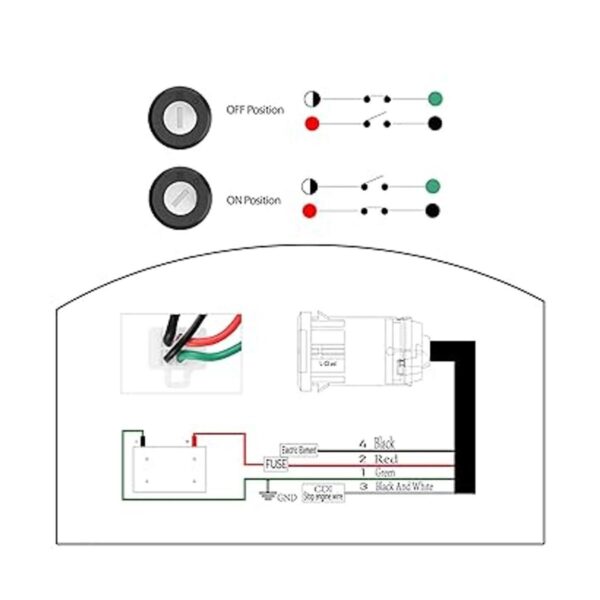 RUTU Llave de interruptor de encendido de 4 cables juego_3