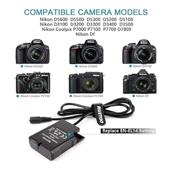RUITOO EP5A DC Coupler EH5 AC Power Adapter Supply Kit de_3