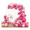 RUBFAC Kit de guirnalda de arco de globos rosados 160_1