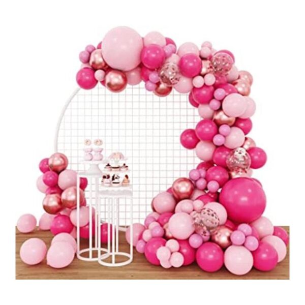 RUBFAC Kit de guirnalda de arco de globos rosados 160_1