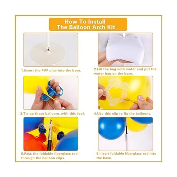 RUBFAC Soporte de arco de globos kit de arco de globos_5
