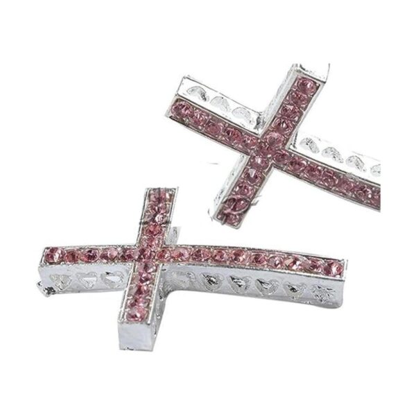 RUBYCA 20 piezas cruz lateral conector metal cuentas DIY_1