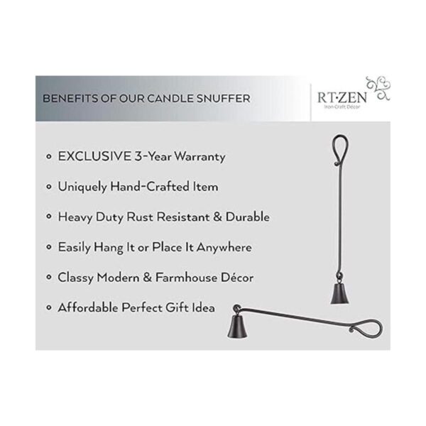 RTZEN Snuffer de velas Bell Extintor de velas de hierro_2