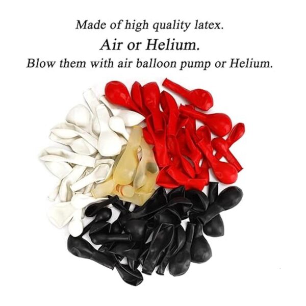 RUBFAC Kit de arco de guirnalda de globos rojos negros y_3