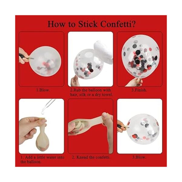 RUBFAC Kit de arco de guirnalda de globos rojos negros y_5
