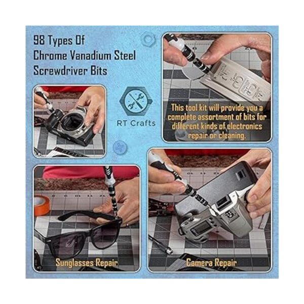 RT Crafts Juego de destornilladores de precisión 117 en 1
