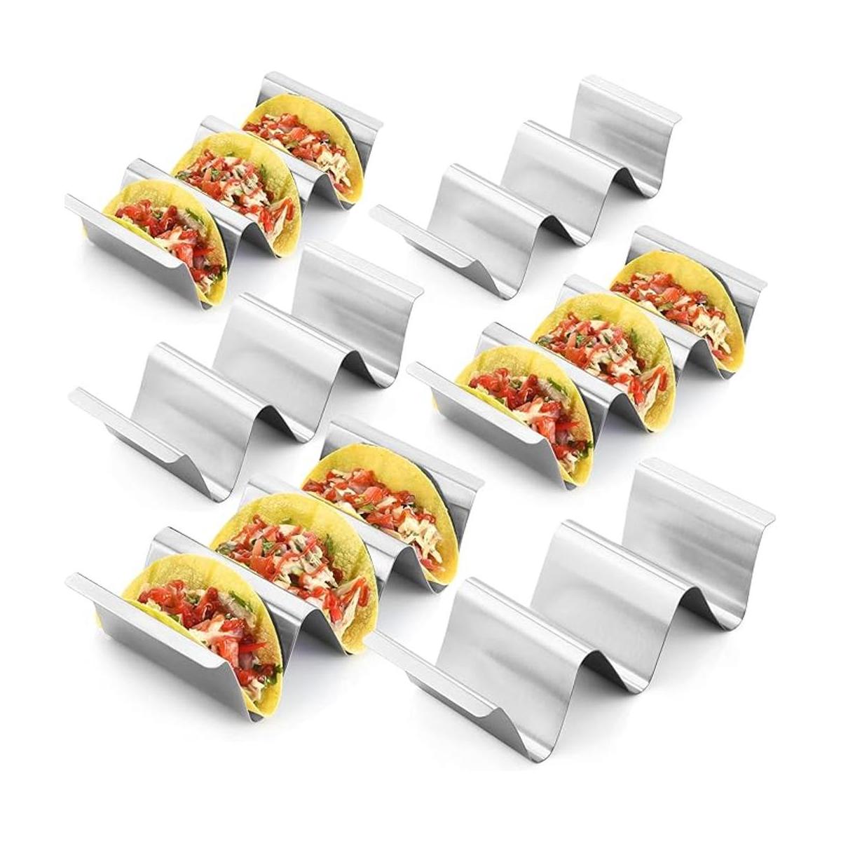 RTT Soporte para tacos juego de 6 bandejas para tacos de
