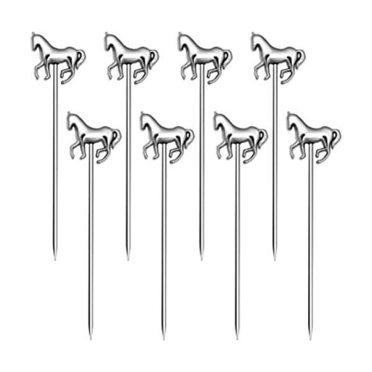 RRRuo Palillos reutilizables para cócteles de caballos