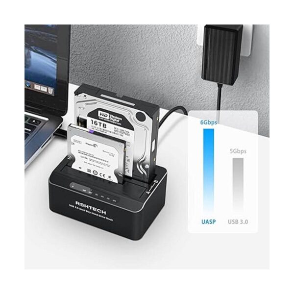 RSHTECH Base de disco duro externa de aluminio USB 3.0 a_3