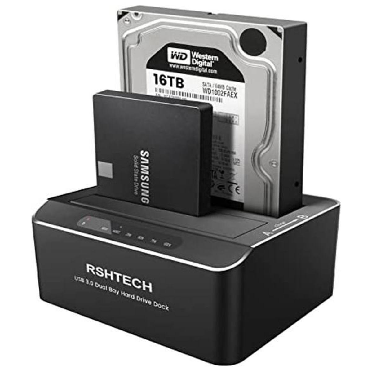 RSHTECH Base de disco duro externa de aluminio USB 3.0 a
