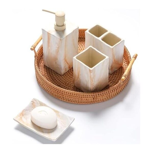 RQYIXI Juego completo de accesorios de baño de cerámica de