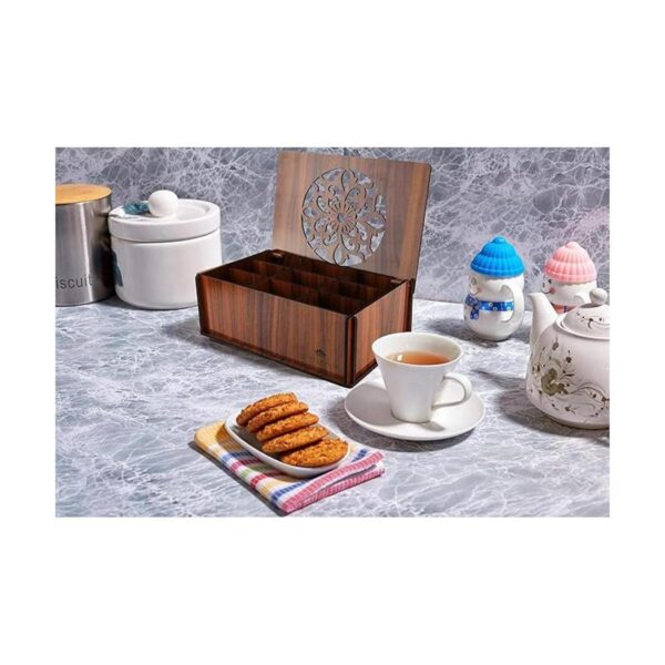 ROYALHOUSE Organizador de almacenamiento de caja de té de_5