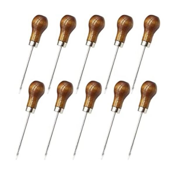 ROYHOO 10 punzón de madera para punzón de cuero o_1