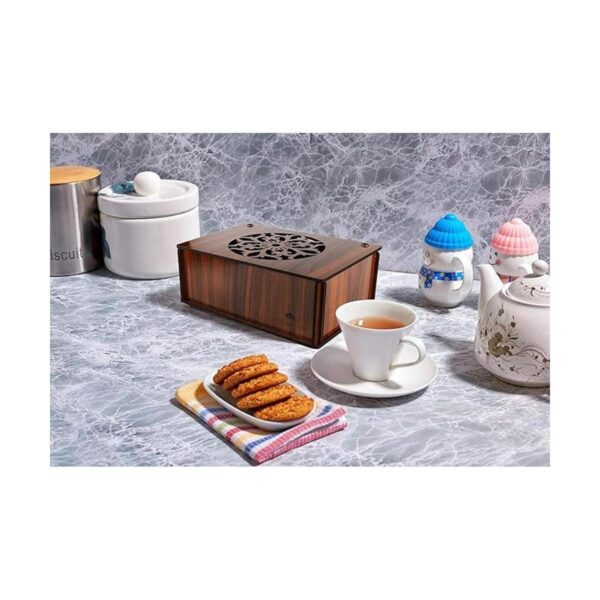 ROYALHOUSE Organizador de almacenamiento de caja de té de_4