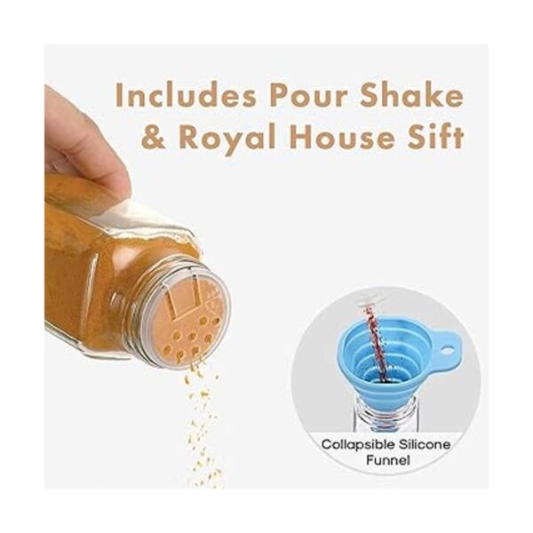 ROYALHOUSE 12 tarrosbotellas de especias de cristal