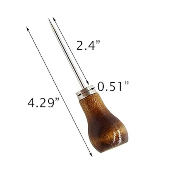 ROYHOO 10 punzón de madera para punzón de cuero o_4