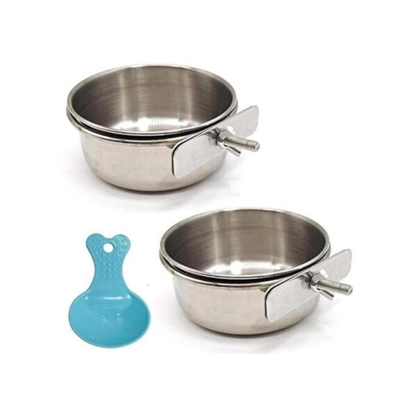 RONYOUNG Juego de 2 tazas de alimentación para pájaros_1