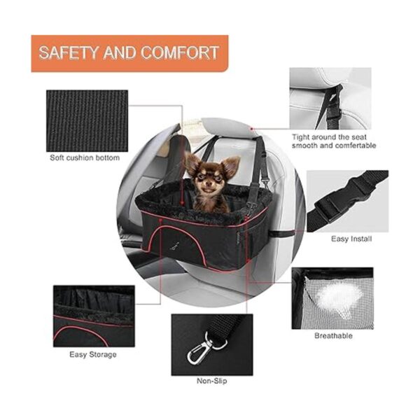 ROODO DogCat Booster Car Seat Premium Quality Metal Frame_4
