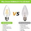 ROMANJOY Bombillas LED F15 de 4 W bombillas LED de_4