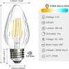 ROMANJOY Bombillas LED F15 de 4 W bombillas LED de_2