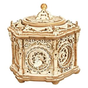 ROKR Caja de música de rompecabezas de madera 3D jardín_1