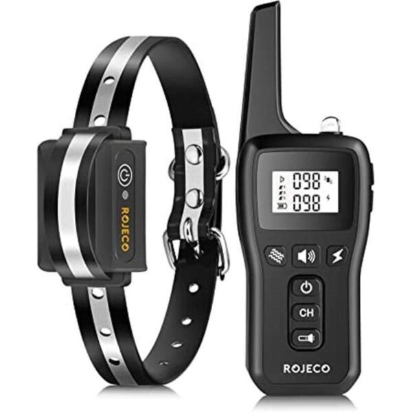 ROJECO Collar de entrenamiento para perros con control_1