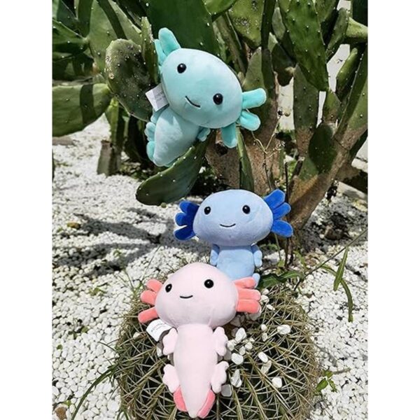 ROCHEMON Lindo animal de peluche de axolotl suave muñeca_3
